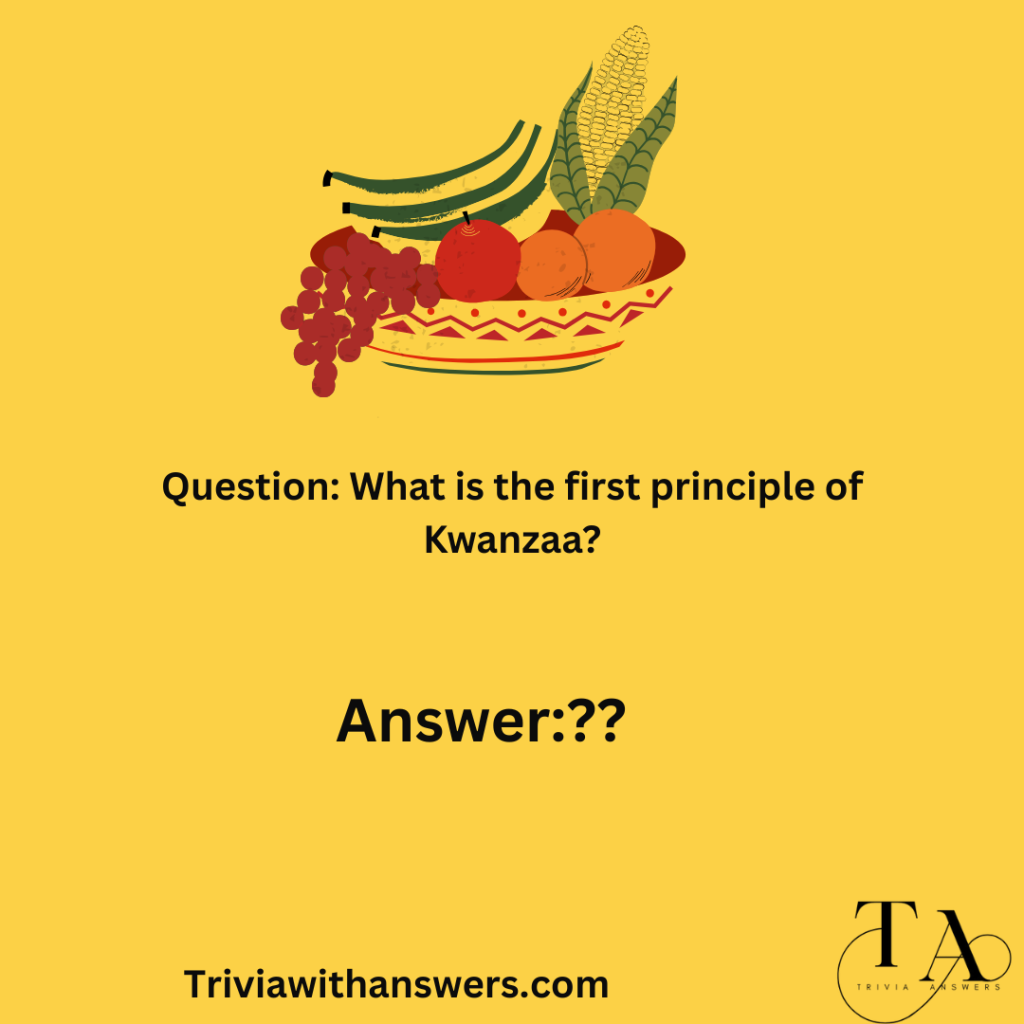 "Kwanzaa Trivia Questions and Answers"