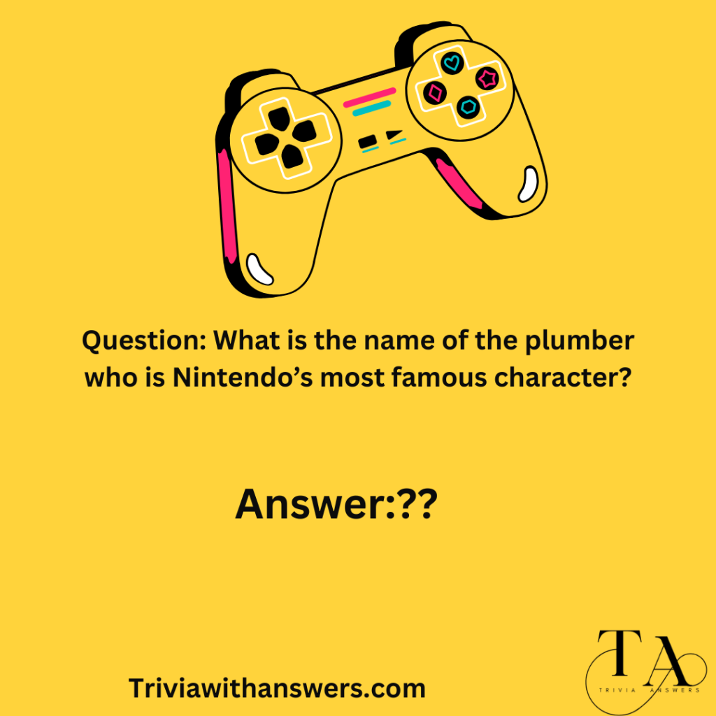 "Video Game Trivia Questions and Answers"