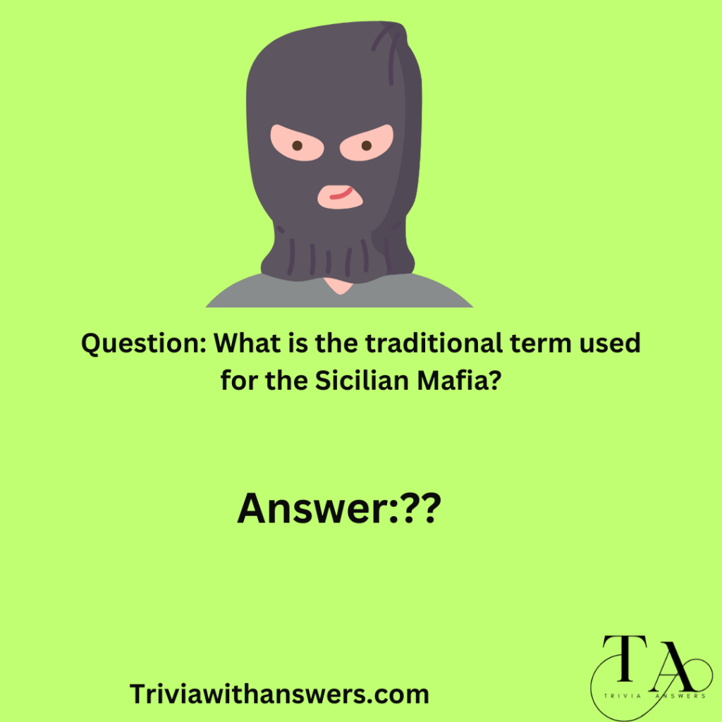 "Mafia Trivia Questions and Answers"