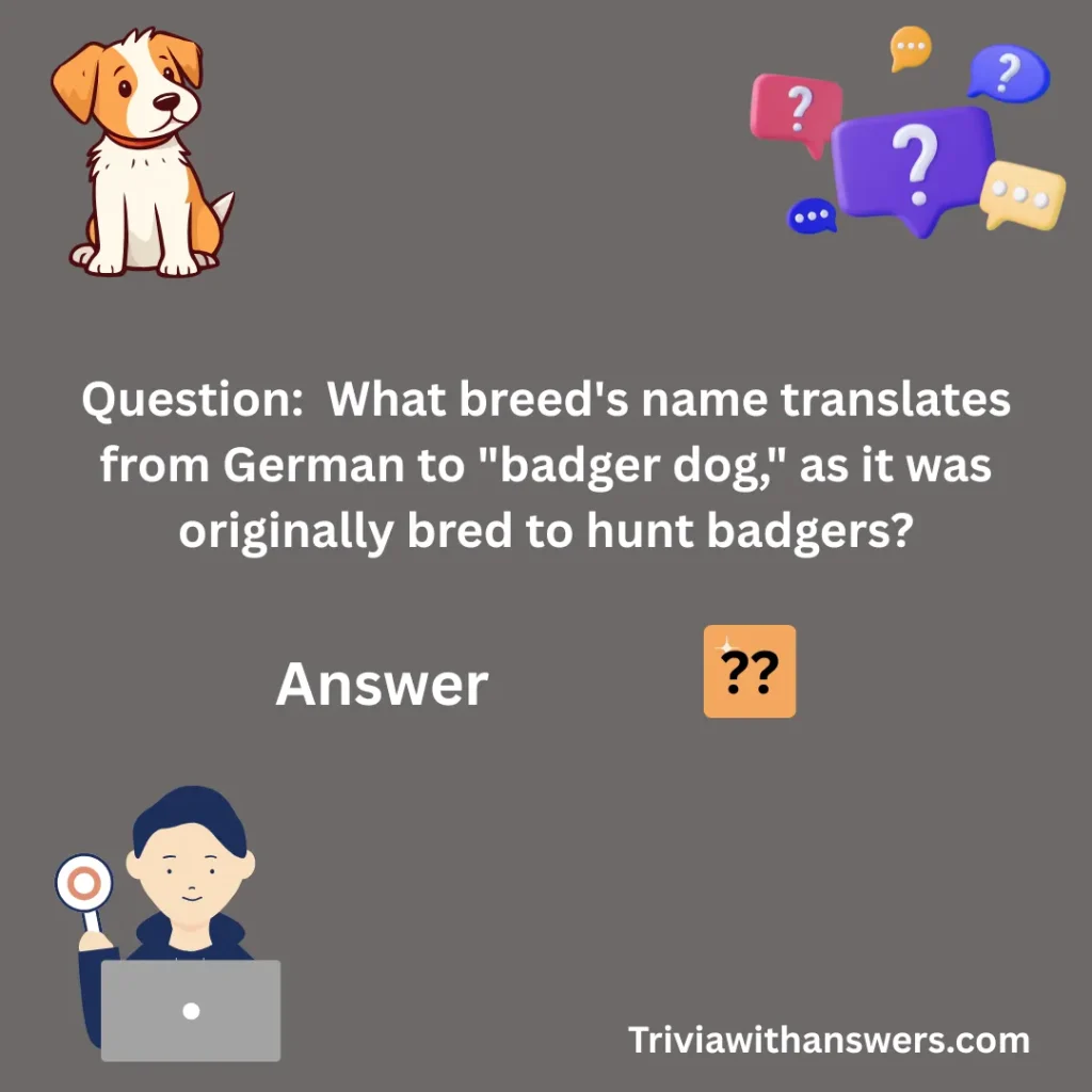 Canine Trivia Questions With Answers