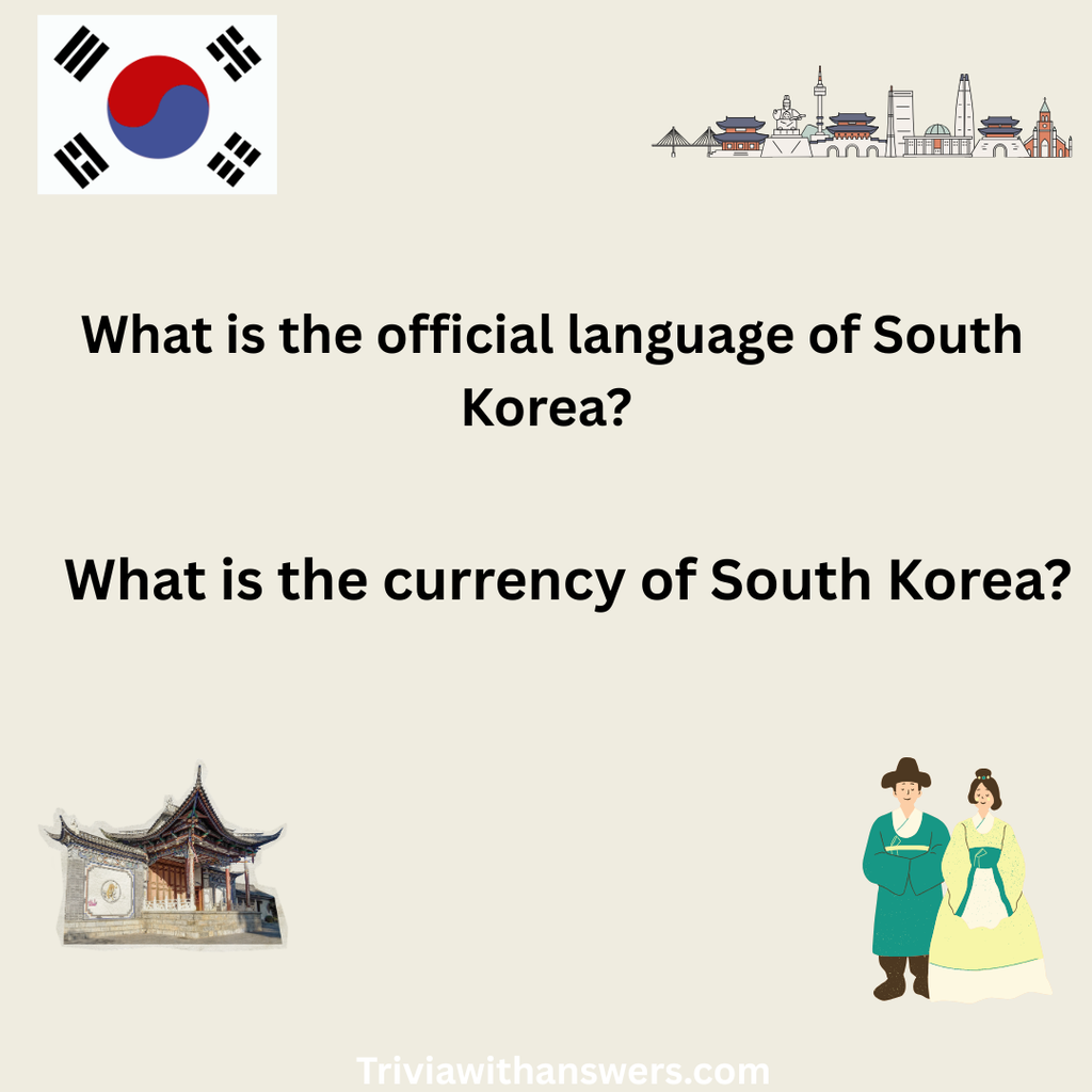 "South Korea Quiz Questions With Answers"