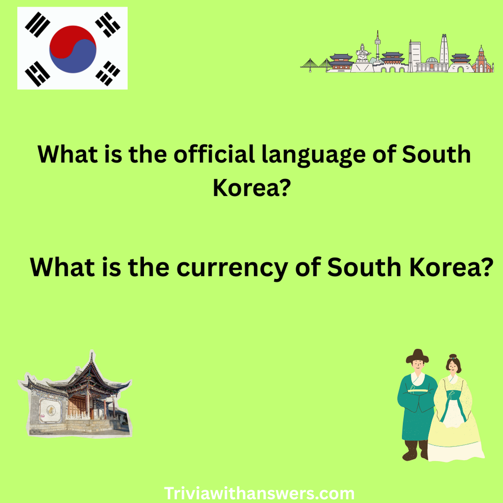 "South Korea Quiz Questions With Answers"