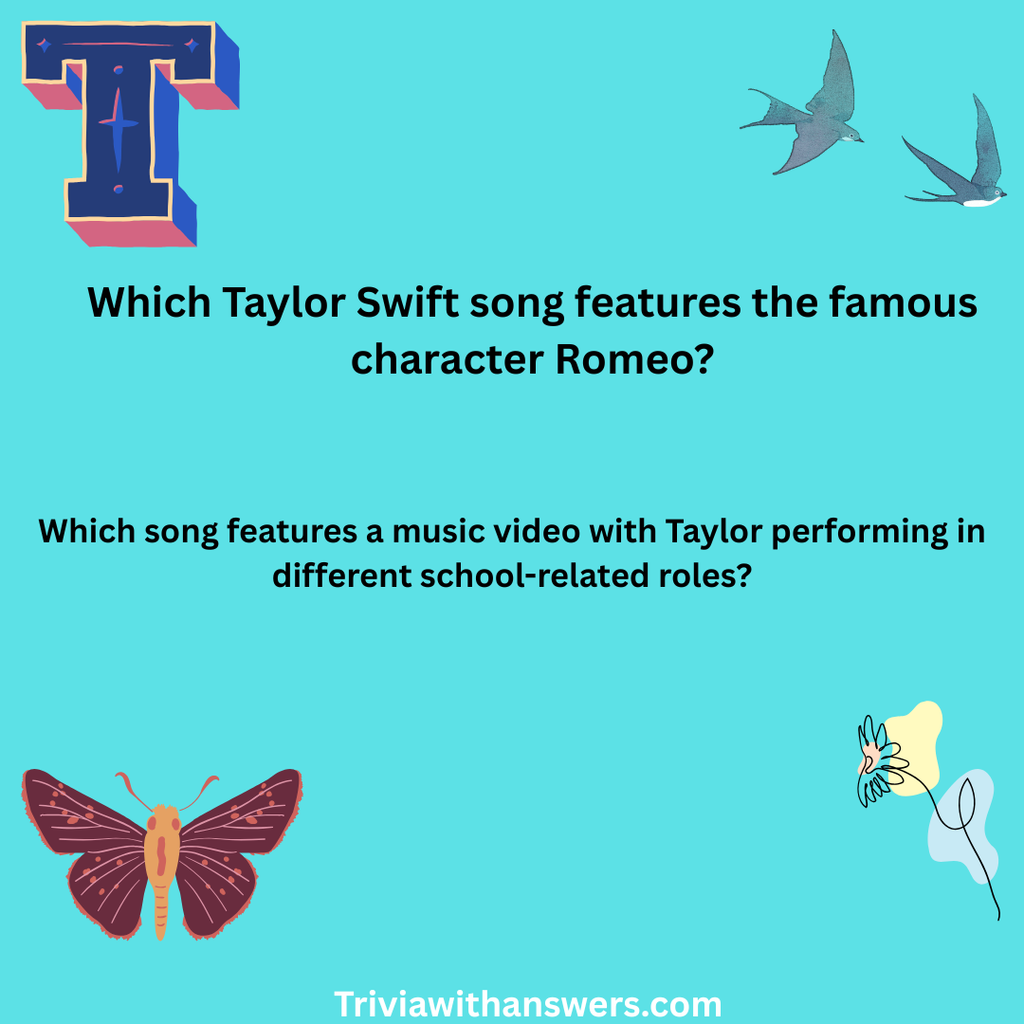 "Taylor Swift Quiz Questions With Answers"