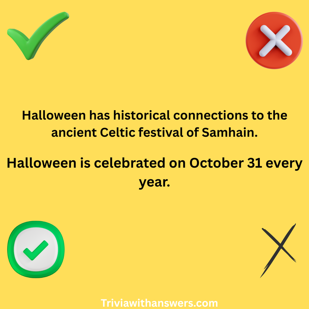 "True or False Halloween Trivia Questions"