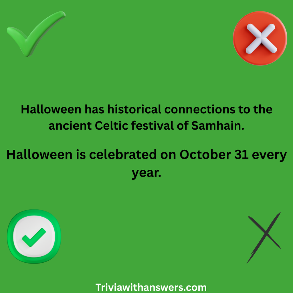 "True or False Halloween Trivia Questions"