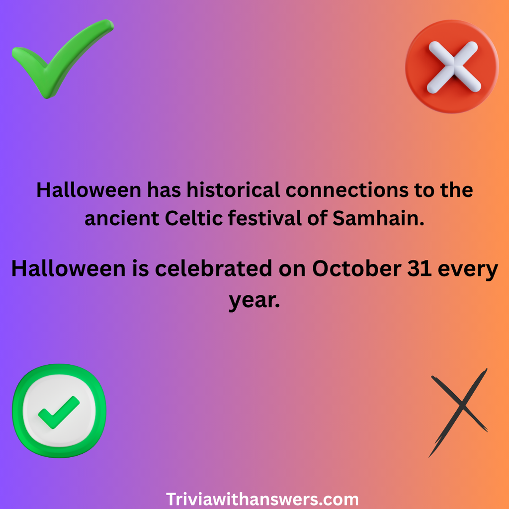 "True or False Halloween Trivia Questions"