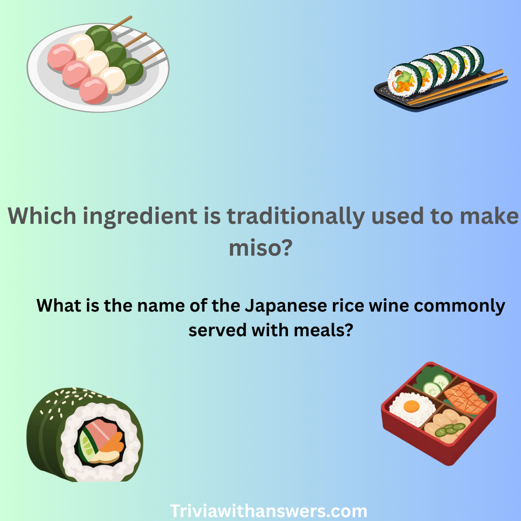 "Japanese Food Quiz Questions"